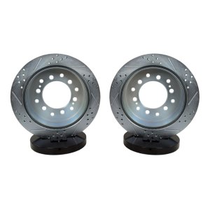 Toyota Sequoia Brake Rotors (2) - Rear - Baer Brakes - Claw Performance, Slot and Drilled - `01-`07